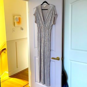 Anthropologie metallic jumpsuit